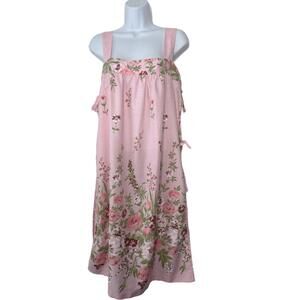Vtg Smart Time Women's Pink Floral Maxi Gardening Cottagecore House Dress (1941)